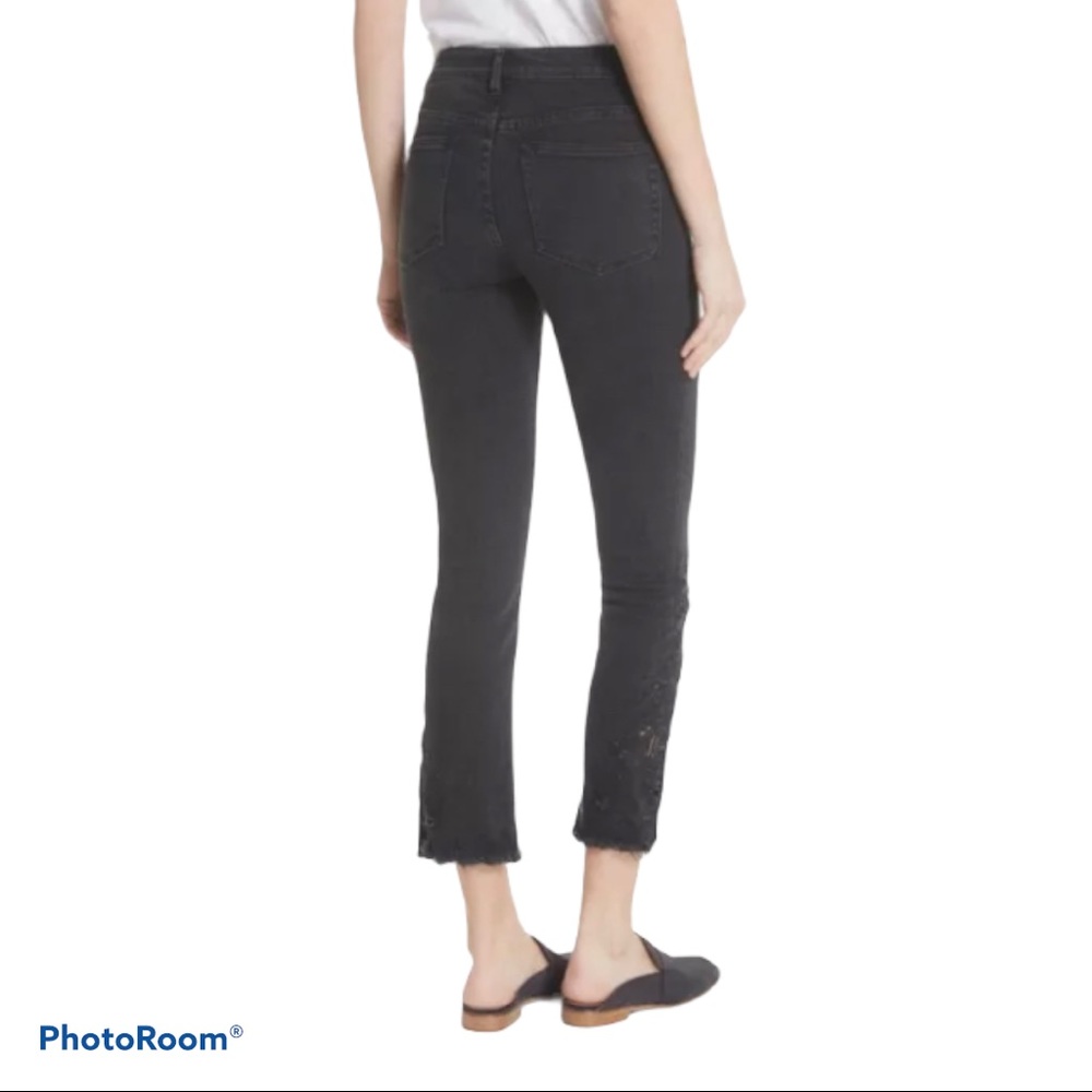 Free People Cutwork Cropped Cigarette Jeans - Picture 2 of 11
